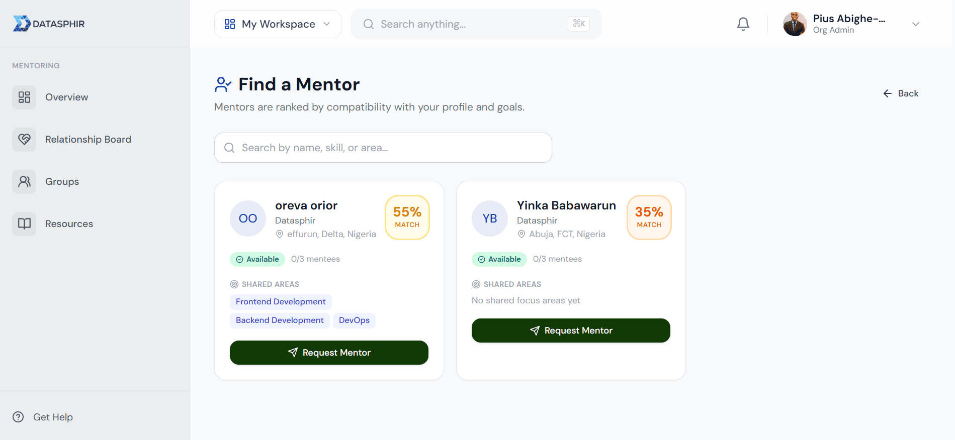 Find a Mentor